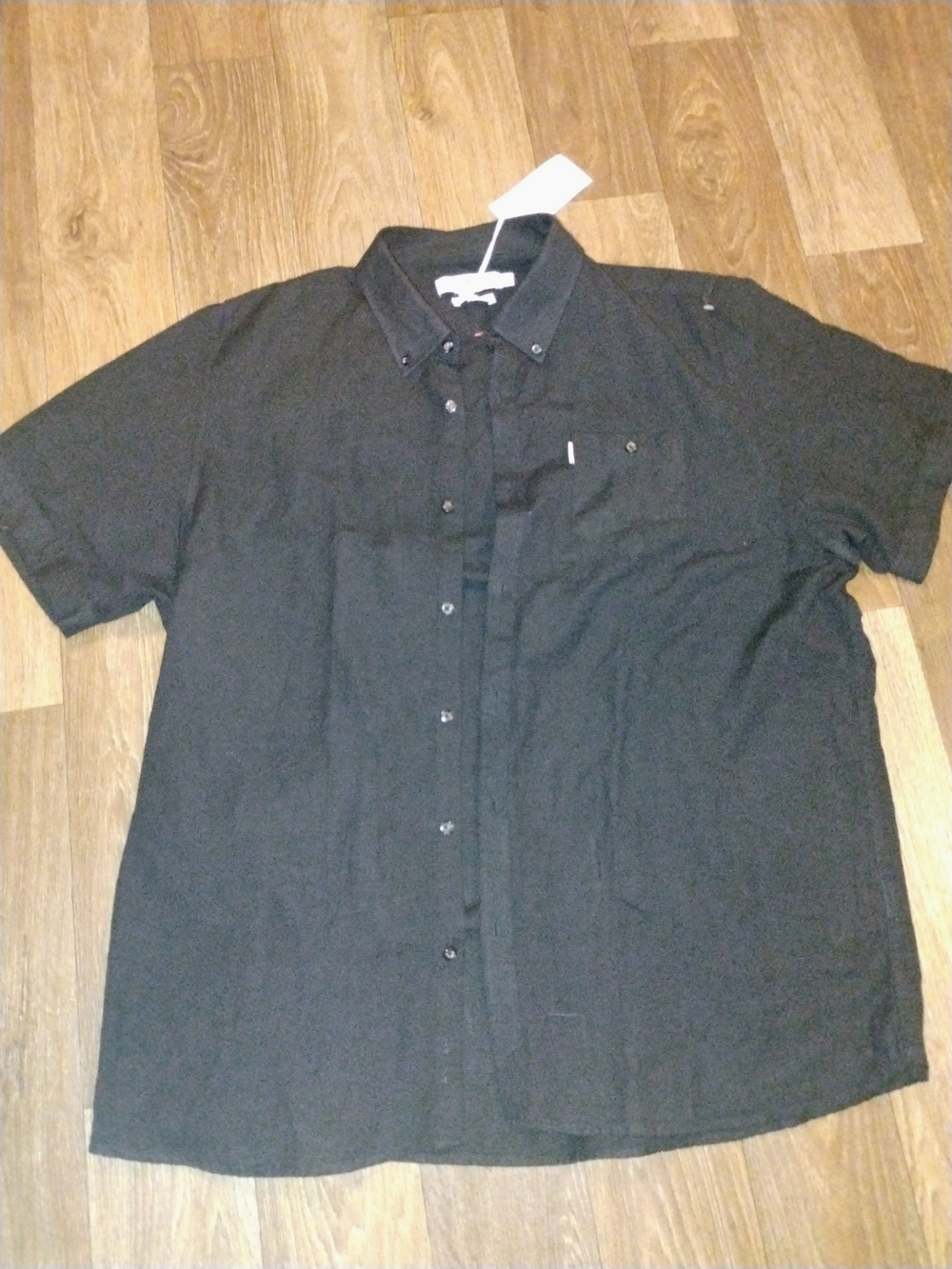 NWT XXL Five Four Black Short-Sleeve Button-Down Shirt